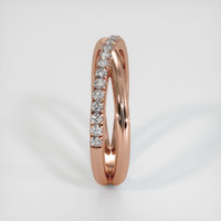 14K Rose Gold Diamond Pave Wedding Band Image
