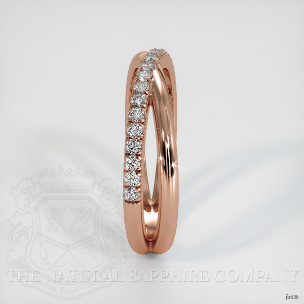 14K Rose Gold Diamond Pave Wedding Band