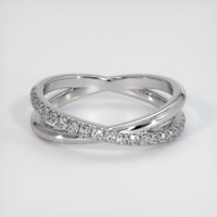 14K White Gold Diamond Pave Wedding Band Video