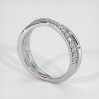 14K White Gold Diamond Pave Wedding Band Image