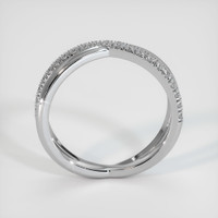14K White Gold Diamond Pave Wedding Band Image