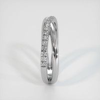 14K White Gold Diamond Pave Wedding Band Image