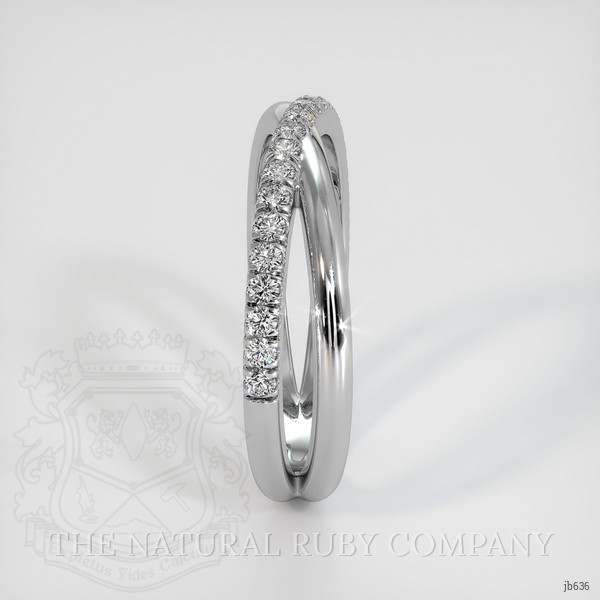 14K White Gold Diamond Pave Wedding Band