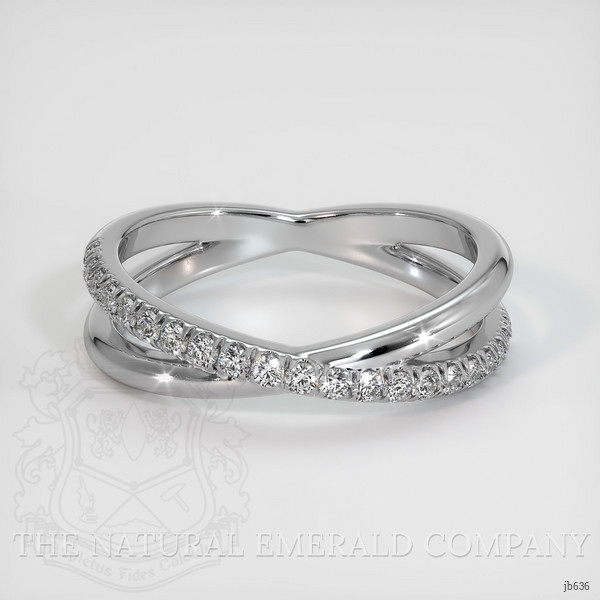 18K White Gold Diamond Pave Wedding Band