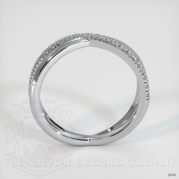 18K White Gold Diamond Pave Wedding Band