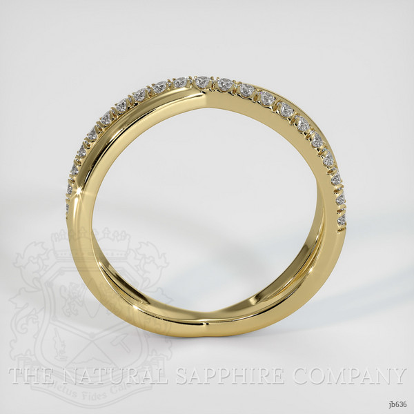 14K Yellow Gold Diamond Pave Wedding Band