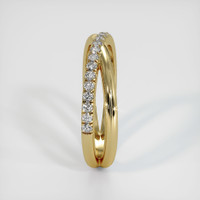 14K Yellow Gold Diamond Pave Wedding Band Image