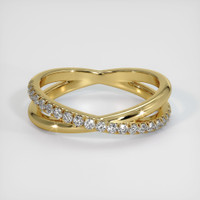 18K Yellow Gold Diamond Pave Wedding Band Video