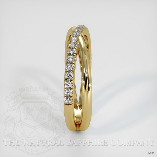18K Yellow Gold Diamond Pave Wedding Band