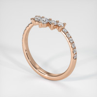 14K Rose Gold Diamond Pave Wedding Band Image