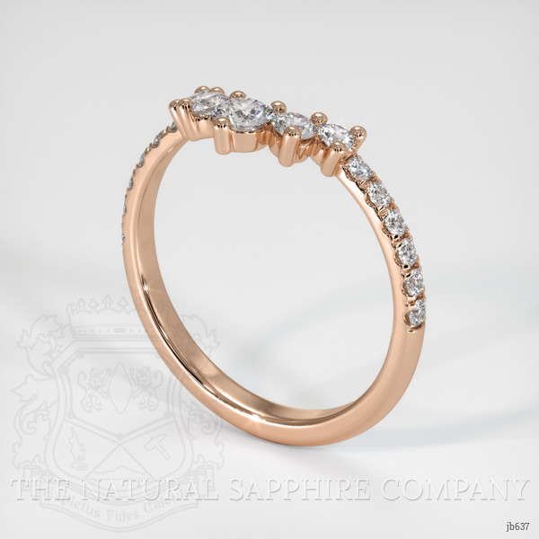14K Rose Gold Diamond Pave Wedding Band