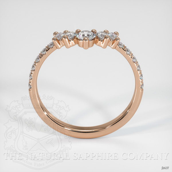 14K Rose Gold Diamond Pave Wedding Band