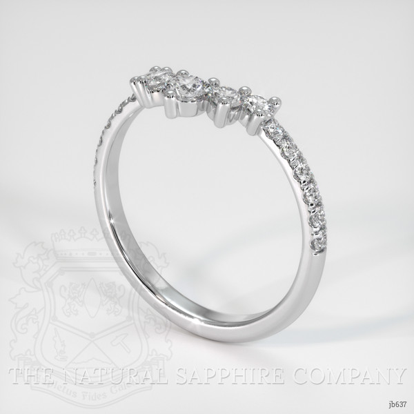 14K White Gold Diamond Pave Wedding Band