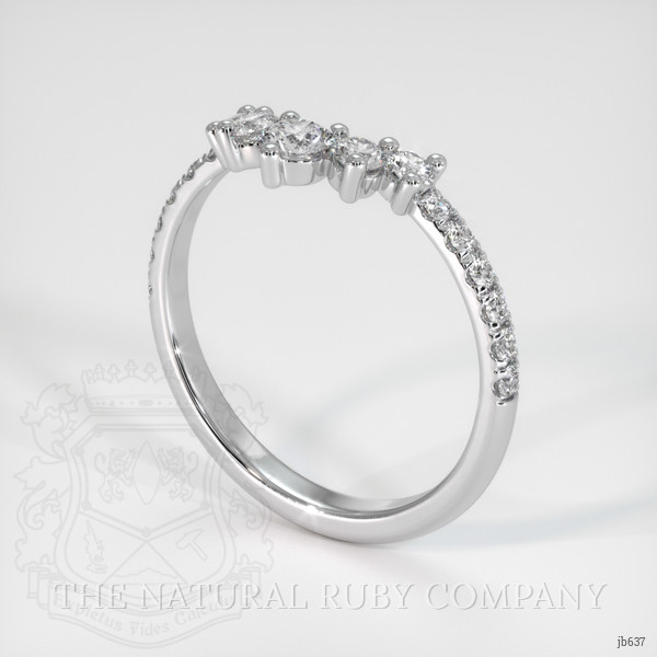 18K White Gold Diamond Pave Wedding Band
