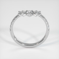 18K White Gold Diamond and Diamond and Diamond Pave Wedding Band Image