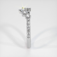 18K White Gold Diamond and Diamond and Diamond Pave Wedding Band Image