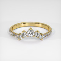 14K Yellow Gold Diamond and Diamond and Diamond Pave Wedding Band Video