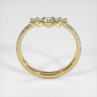 14K Yellow Gold Diamond and Diamond and Diamond Pave Wedding Band Image