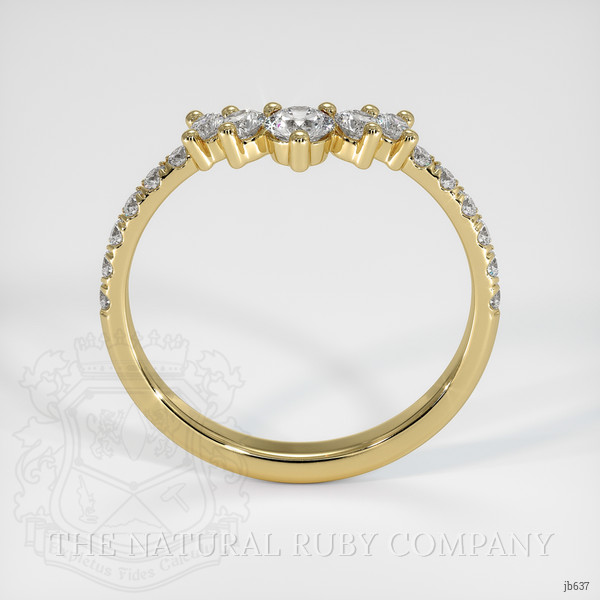 14K Yellow Gold Diamond and Diamond and Diamond Pave Wedding Band