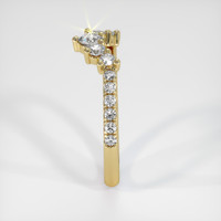 14K Yellow Gold Diamond and Diamond and Diamond Pave Wedding Band Image