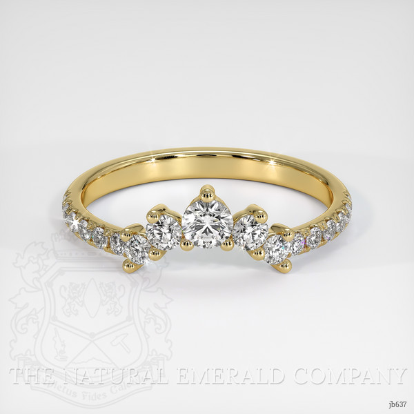 18K Yellow Gold Diamond and Diamond and Diamond Pave Wedding Band