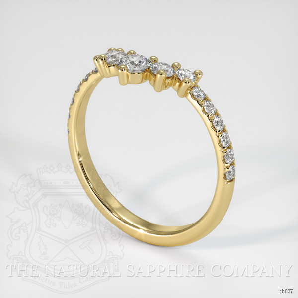 18K Yellow Gold Diamond and Diamond and Diamond Pave Wedding Band