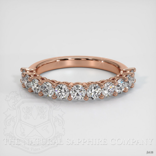 14K Rose Gold Diamond Prong Wedding Band