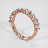 14K Rose Gold Diamond Prong Wedding Band Image