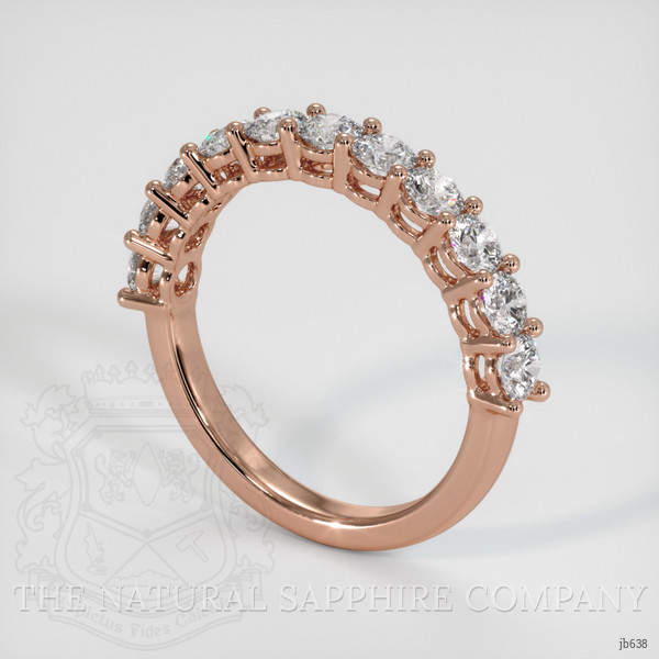 14K Rose Gold Diamond Prong Wedding Band