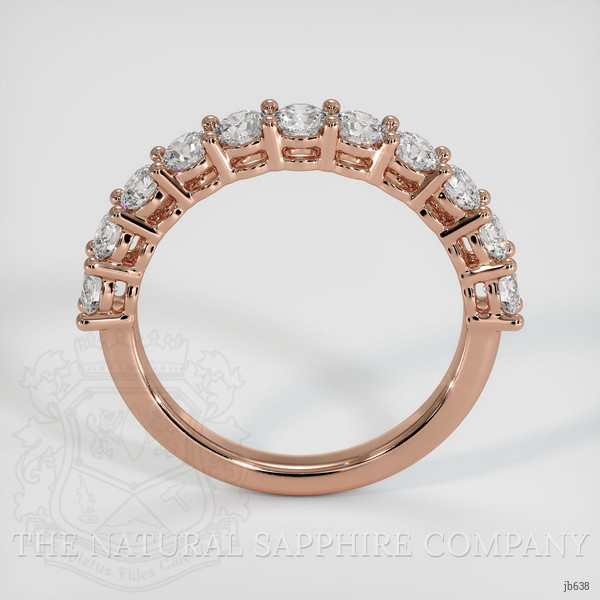 14K Rose Gold Diamond Prong Wedding Band