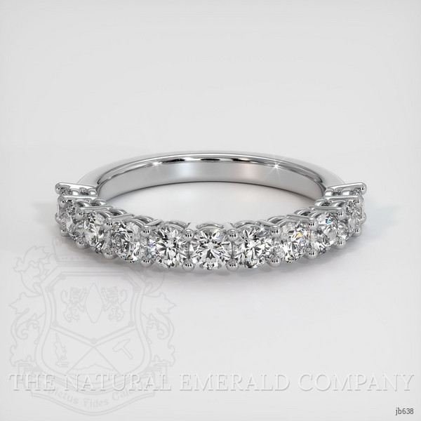18K White Gold Diamond Prong Wedding Band