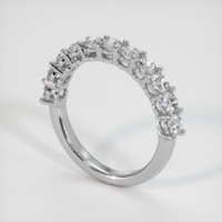 18K White Gold Diamond Prong Wedding Band Image