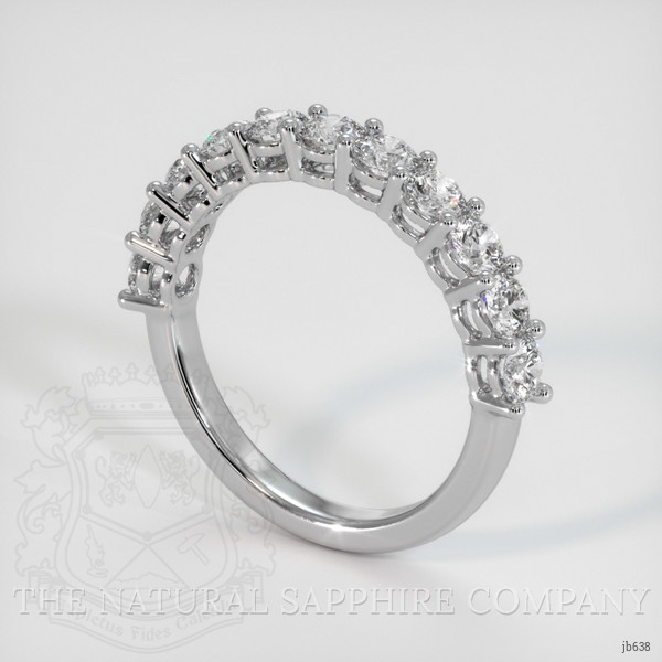 18K White Gold Diamond Prong Wedding Band
