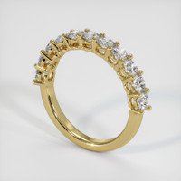 18K Yellow Gold Diamond Prong Wedding Band Image