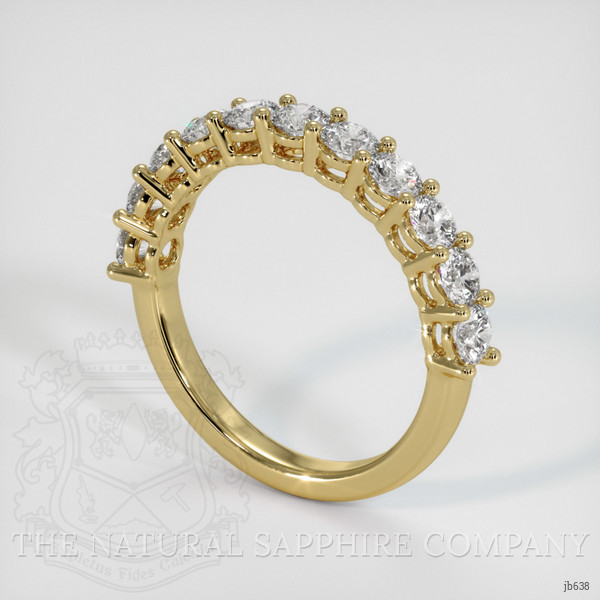 18K Yellow Gold Diamond Prong Wedding Band
