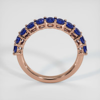 14K Rose Gold Blue Sapphire Prong Wedding Band Image