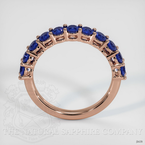 14K Rose Gold Blue Sapphire Prong Wedding Band