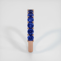 14K Rose Gold Blue Sapphire Prong Wedding Band Image