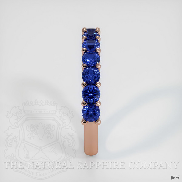 14K Rose Gold Blue Sapphire Prong Wedding Band