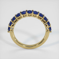 14K Yellow Gold Blue Sapphire Prong Wedding Band Image