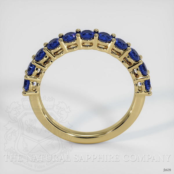 14K Yellow Gold Blue Sapphire Prong Wedding Band