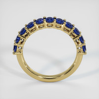 18K Yellow Gold Blue Sapphire Prong Wedding Band Image