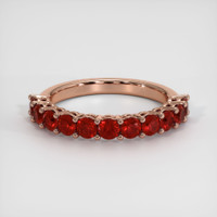 14K Rose Gold Ruby Prong Wedding Band Video