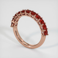 14K Rose Gold Ruby Prong Wedding Band Image