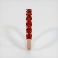 14K Rose Gold Ruby Prong Wedding Band Image