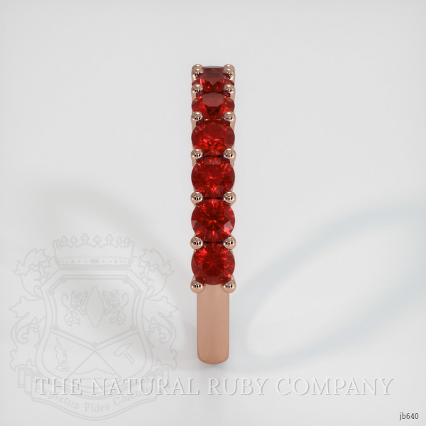 14K Rose Gold Ruby Prong Wedding Band