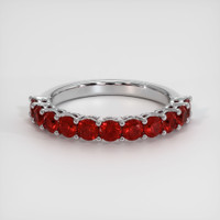 14K White Gold Ruby Prong Wedding Band Video