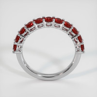 14K White Gold Ruby Prong Wedding Band Image