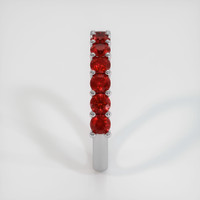 14K White Gold Ruby Prong Wedding Band Image