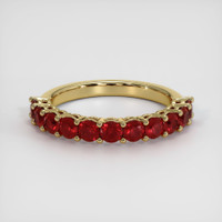 14K Yellow Gold Ruby Prong Wedding Band Video